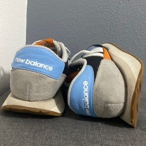 New Balance 237 Mens Unisex 9 Blue/White/Rust Suede Sneaker Model MS237EB